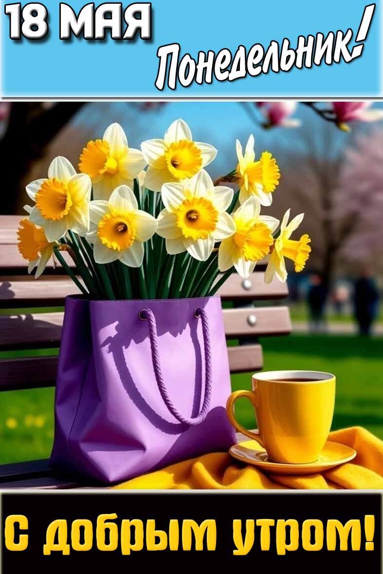 Картинка "18 мая понедельник! С добрым утром!"