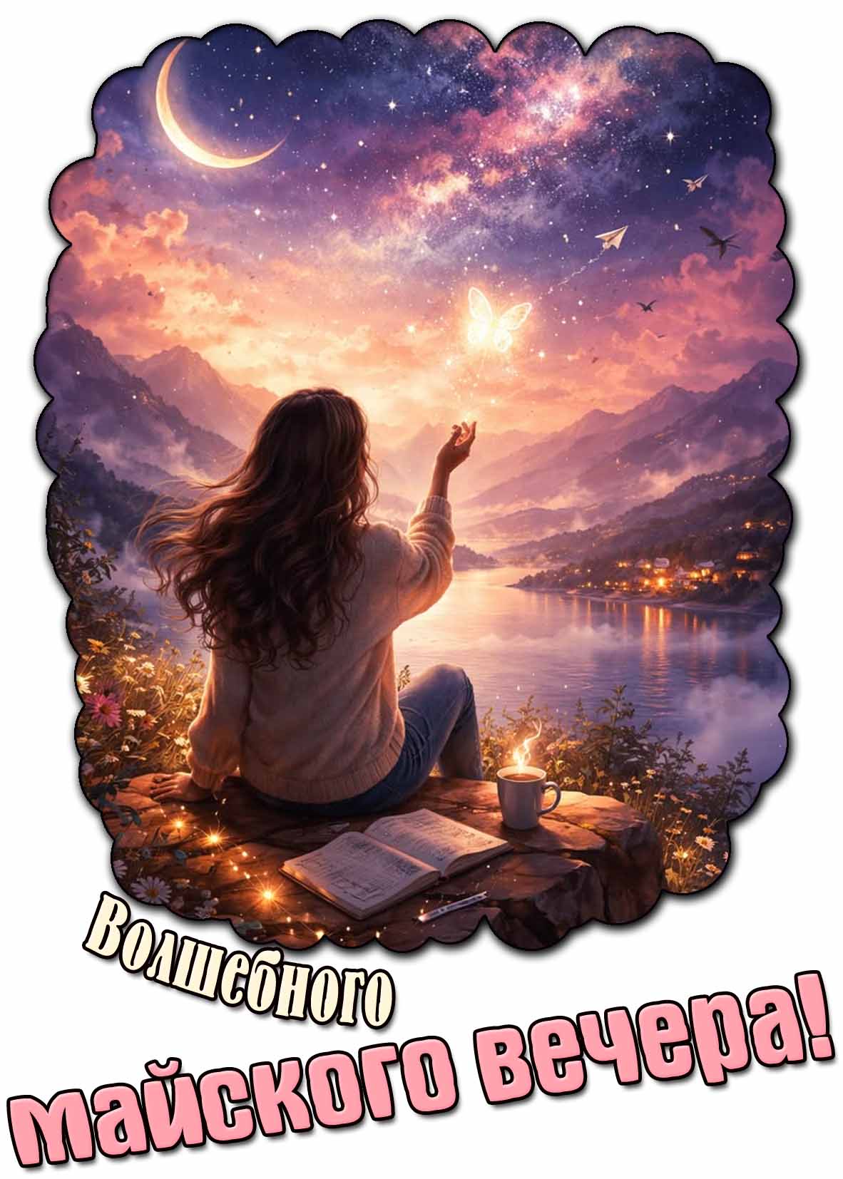 Волшебного майского вечера! - картинка для девушки