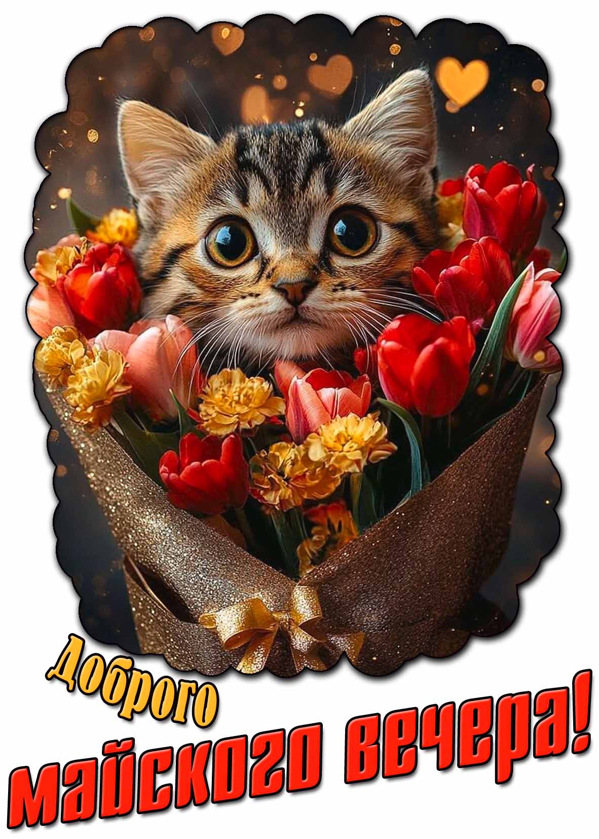 Красивая открытка доброго майского вечера
