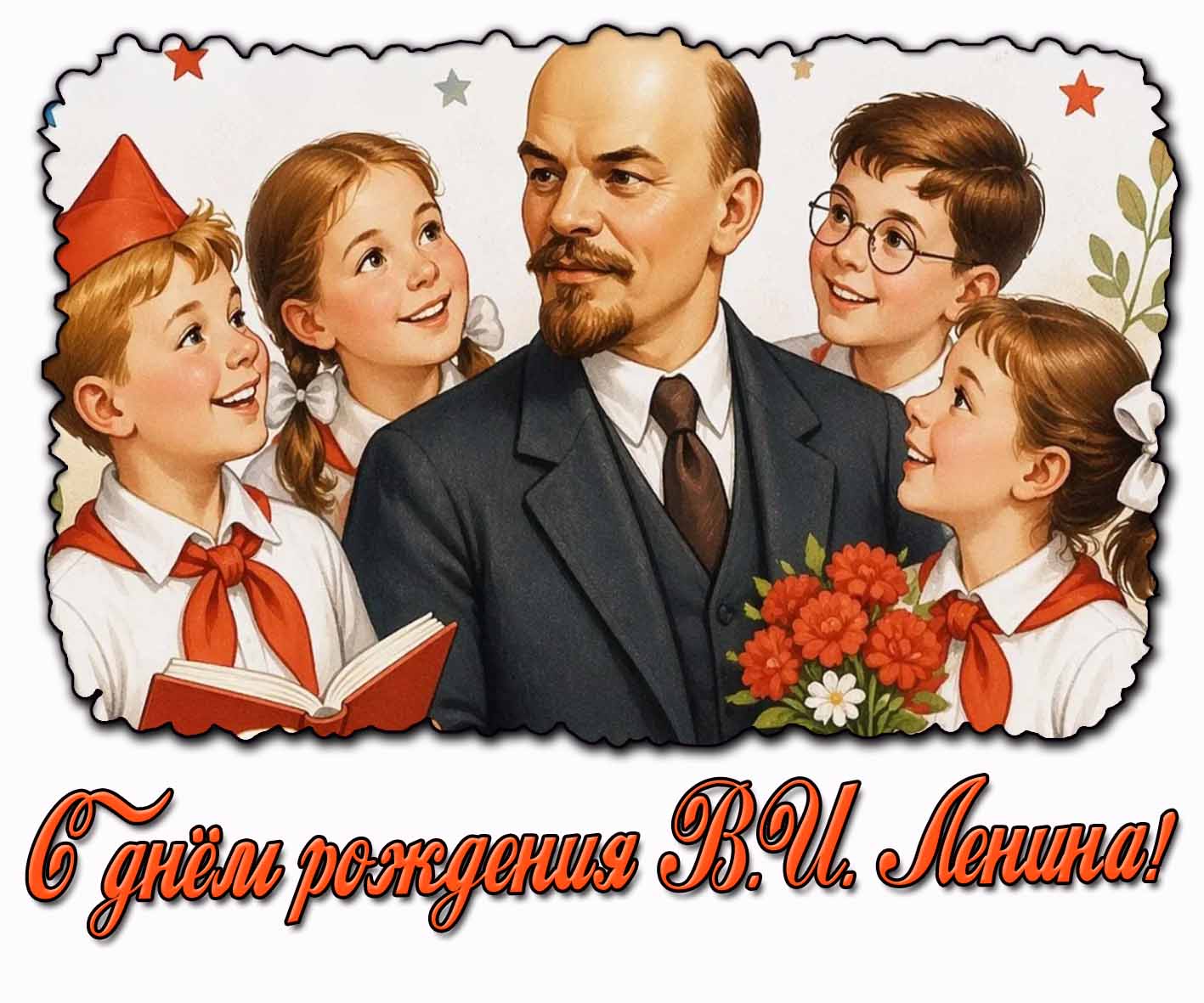 Картинка с днём рождения В.И. Ленина