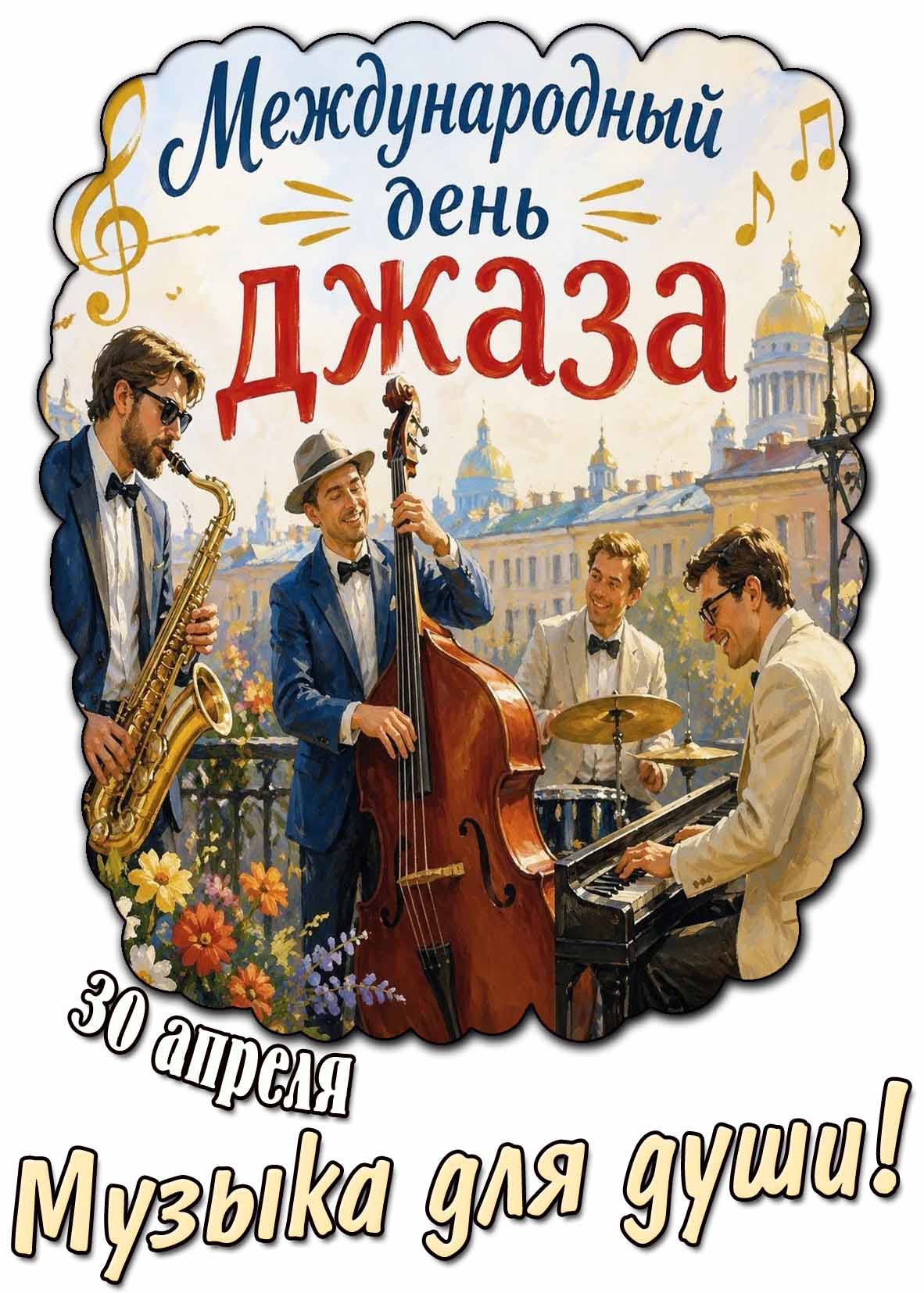Картинка "30 апреля - Международный день джаза! Музыка для души!"
