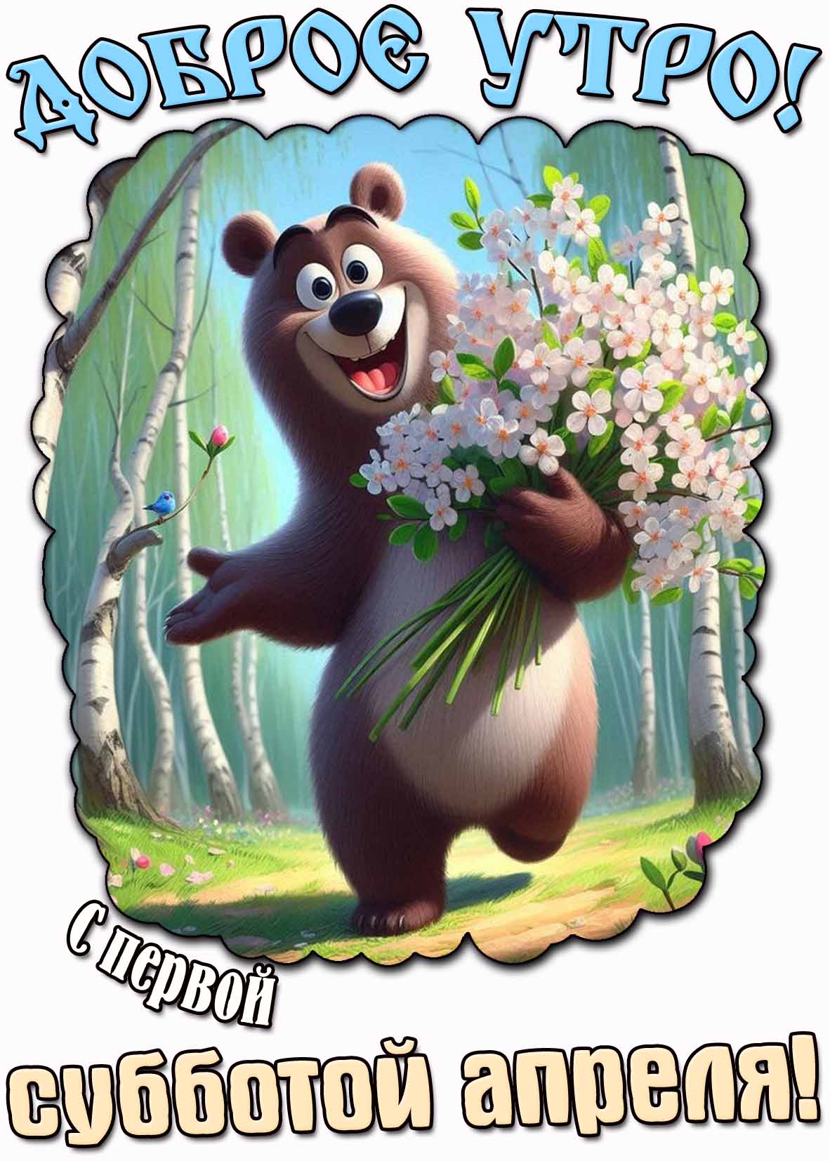 Картинка "Доброе утро! С первой субботой апреля!"