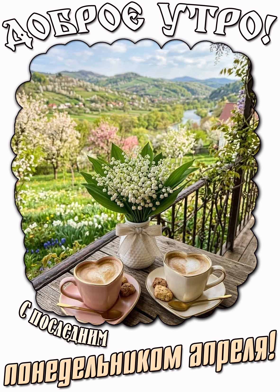 Картинка "Доброе утро! С последним понедельником апреля!"