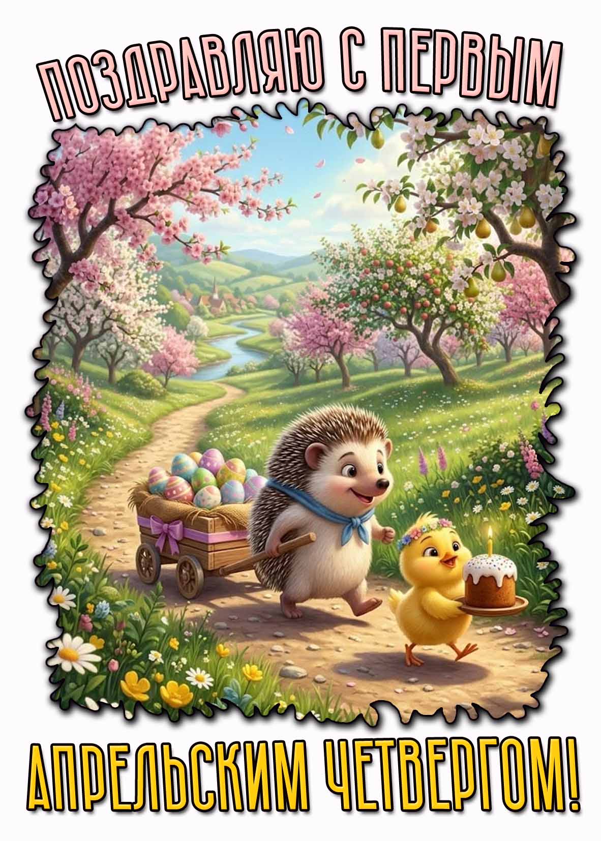 Картинка "Поздравляю с первым апрельским четвергом!"