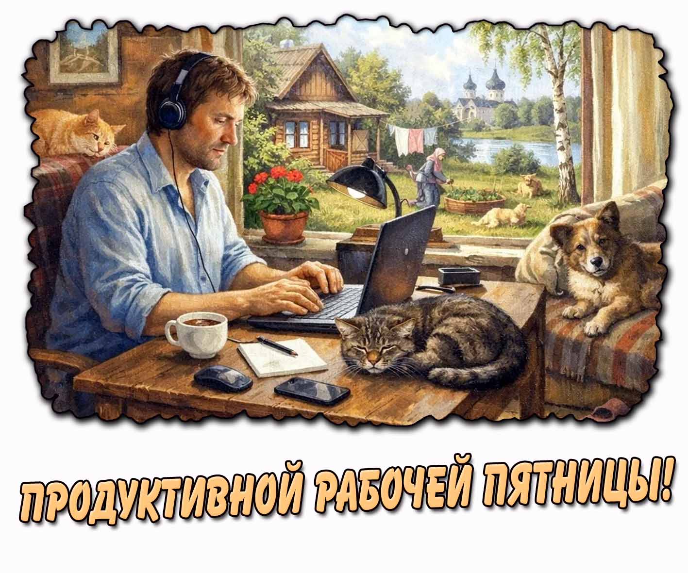 Картинка продуктивной рабочей пятницы