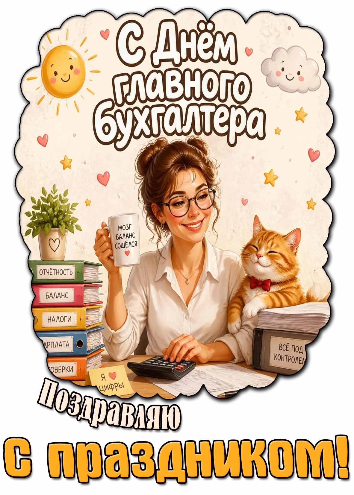 Картинка "С днём главного бухгалтера! Поздравляю с праздником!"