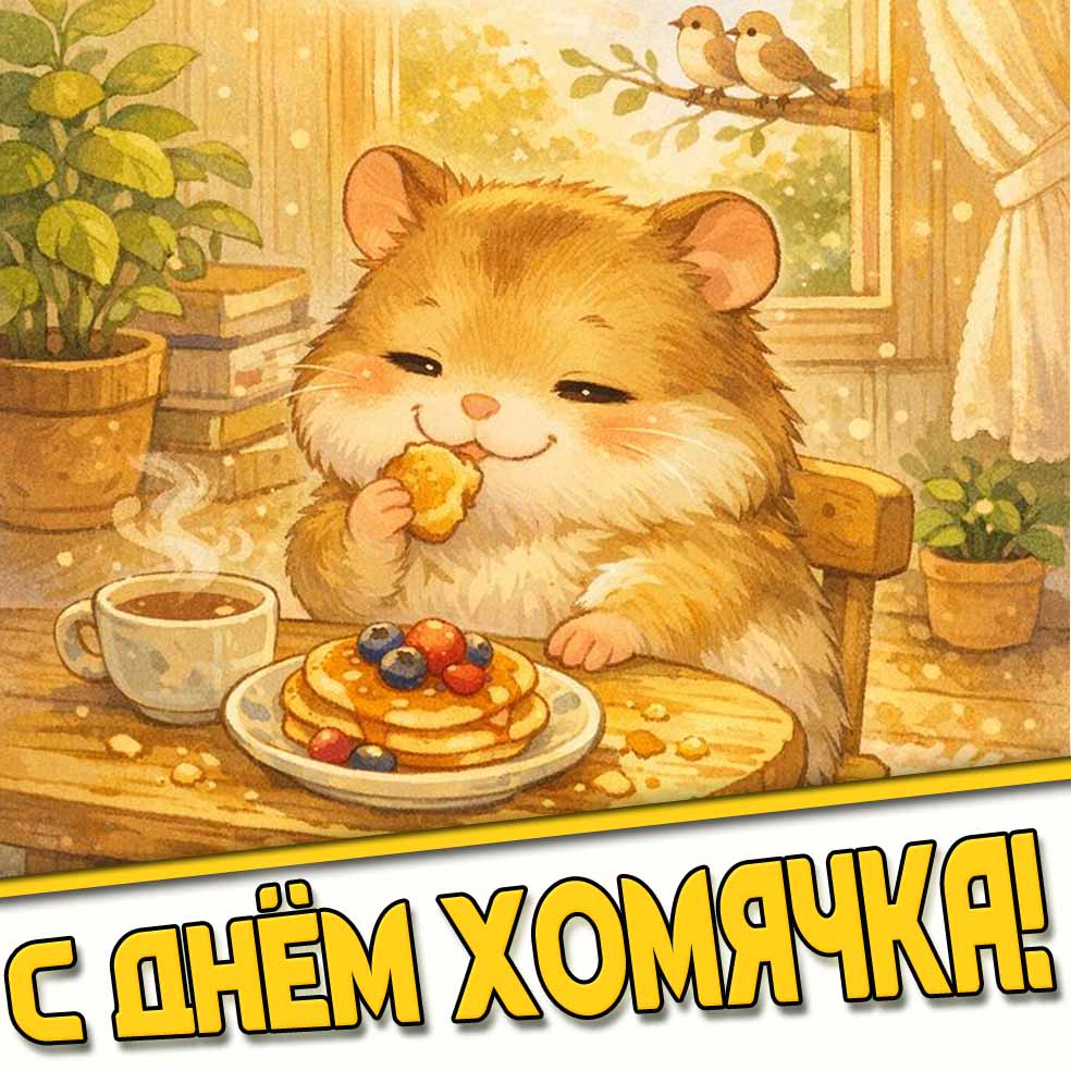 Картинка с днём хомячка