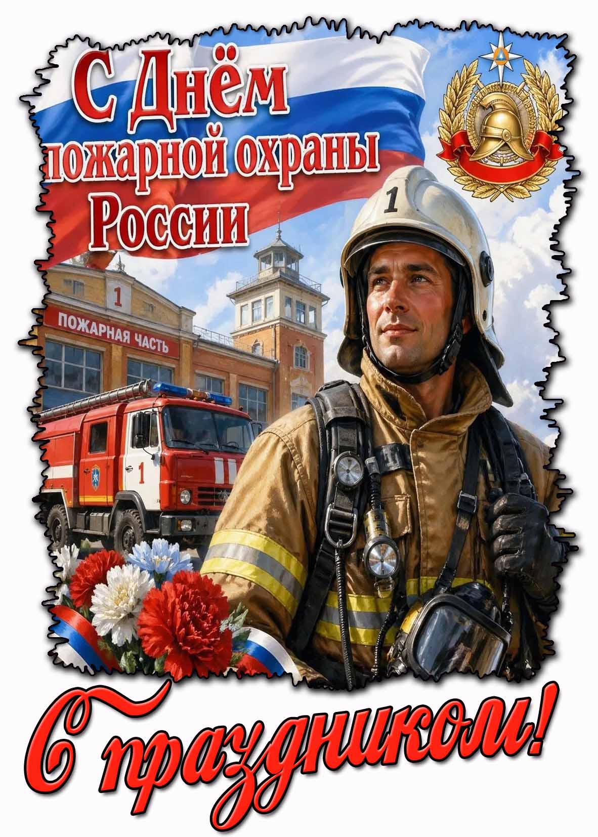 Картинка "С днём пожарной охраны России! С праздником!"