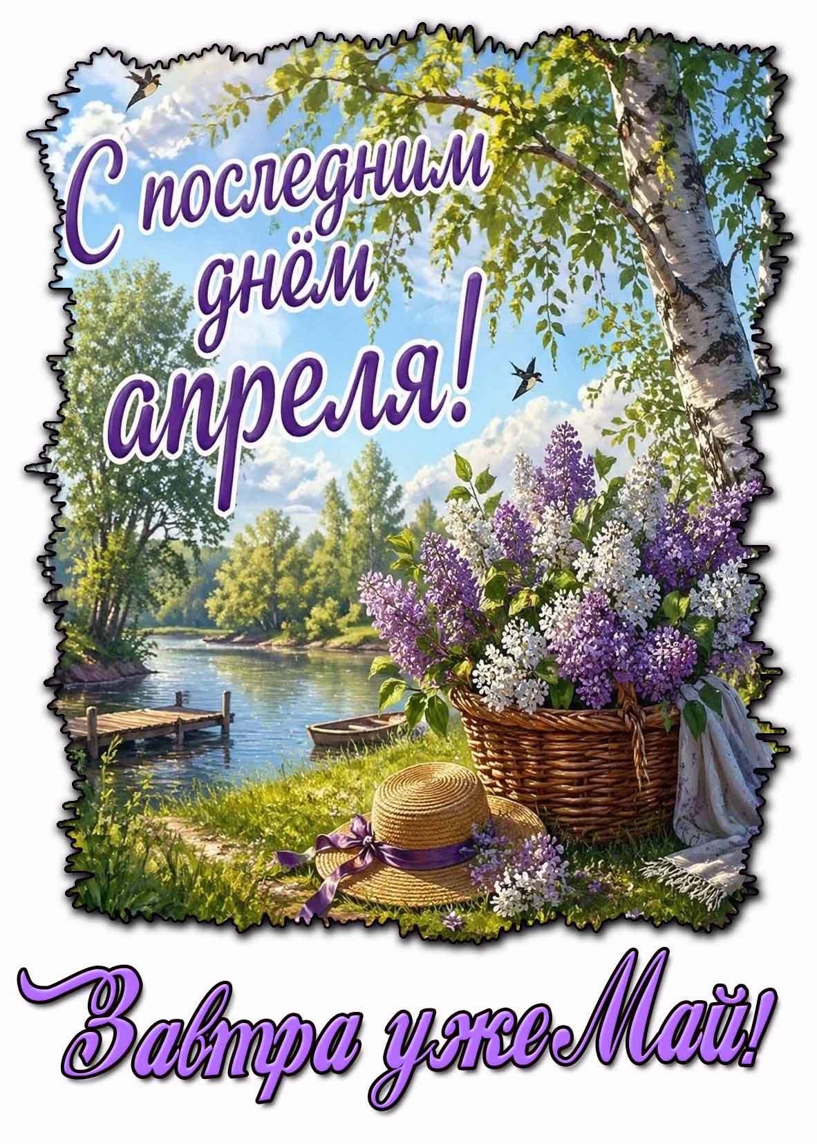 Картинка "С последним днём апреля! Завтра уже май!"