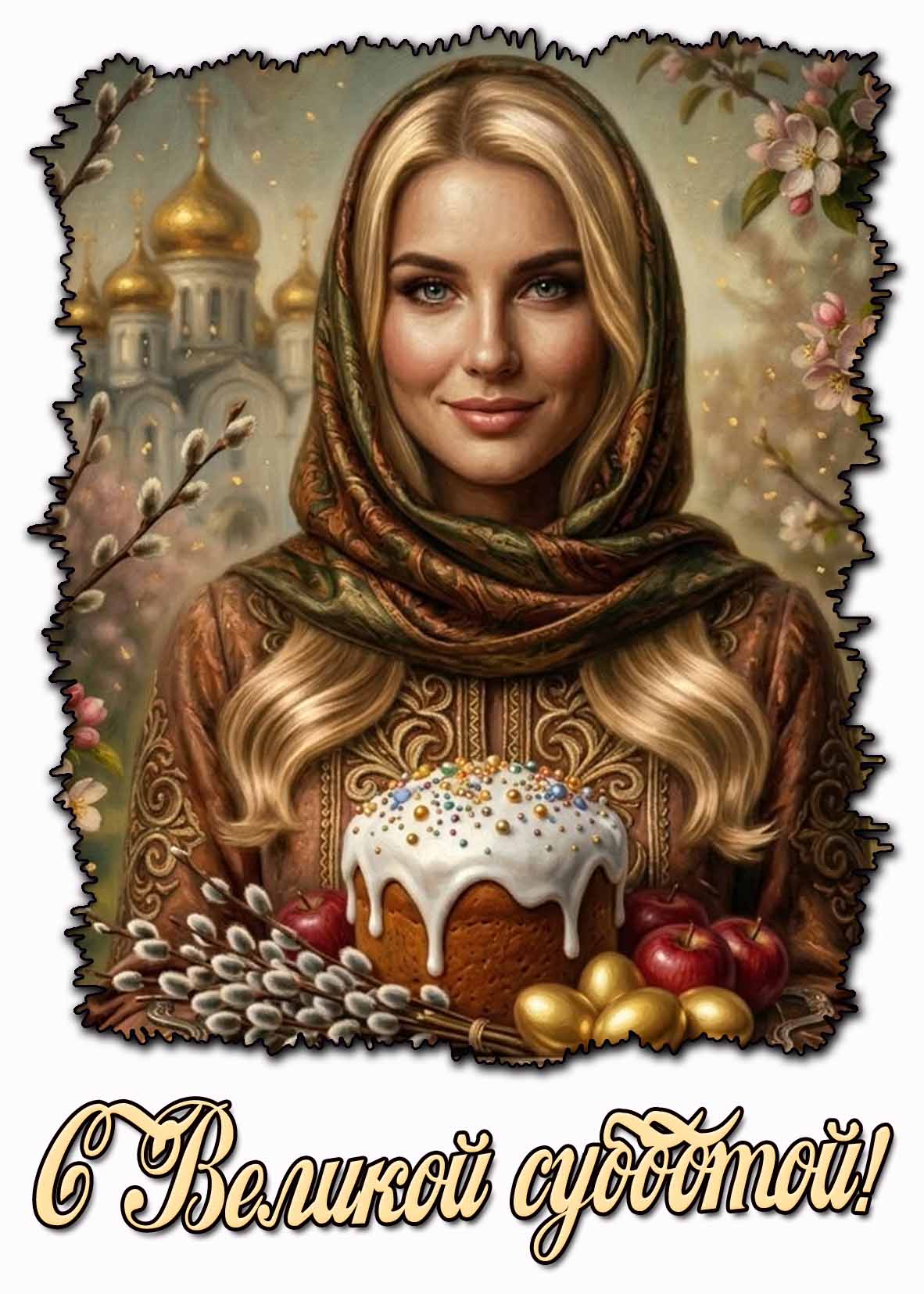 Красивая открытка с Великой субботой