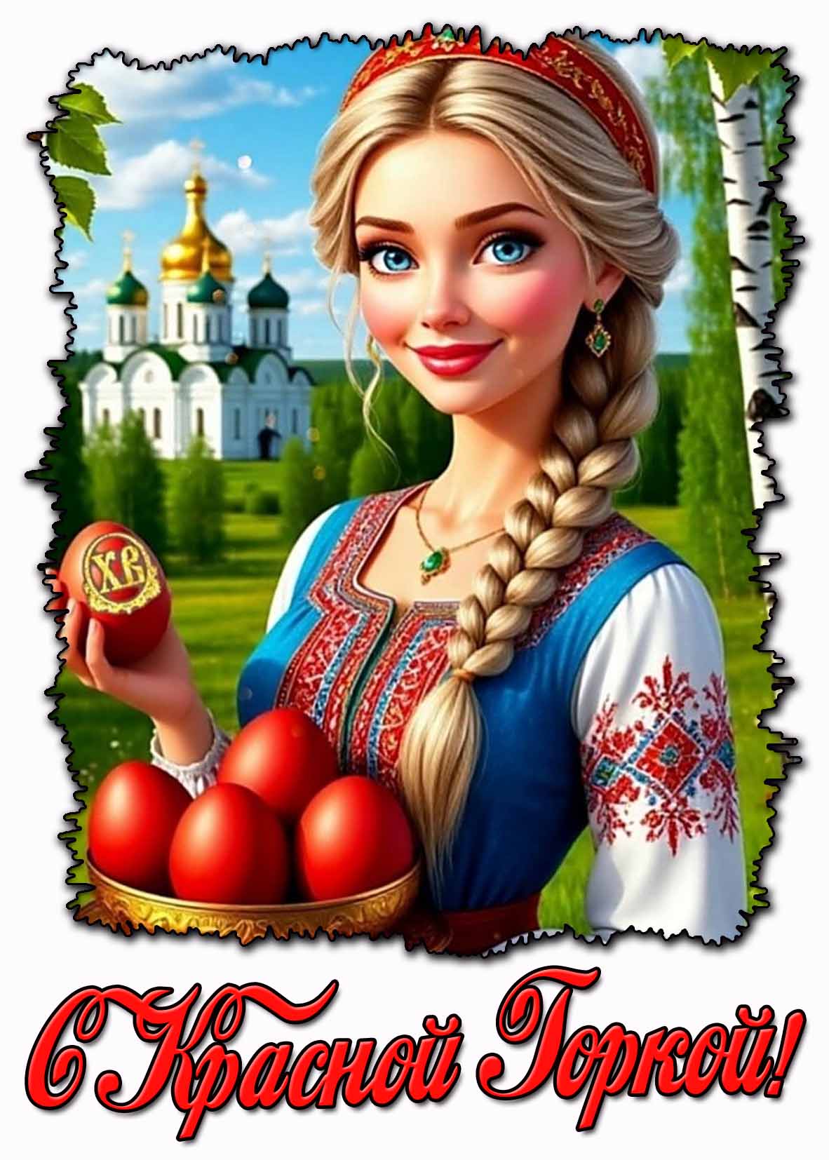 Открытка с Красной горкой