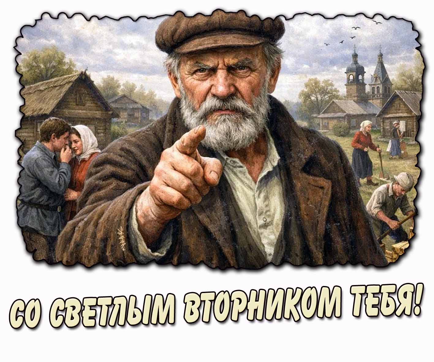 Креативная открытка "Со Светлым вторником тебя!"