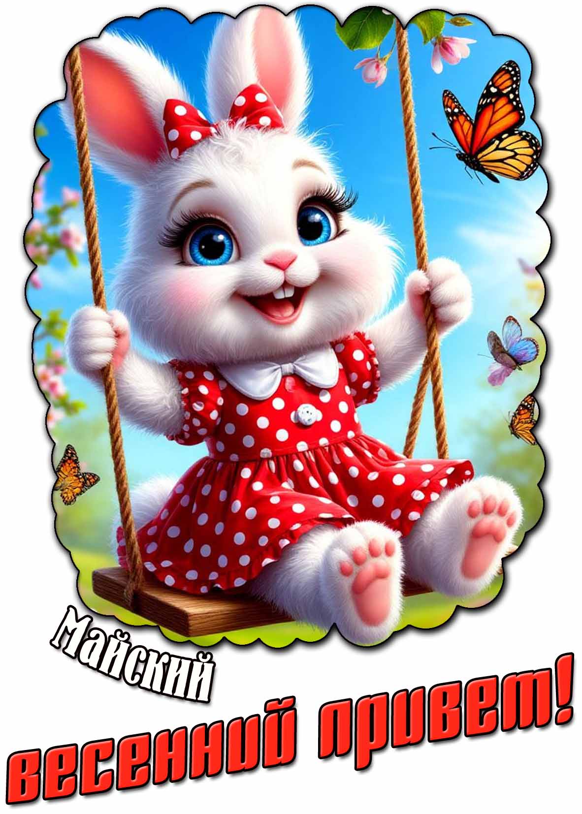 Прикольная открытка "Майский приветик!"