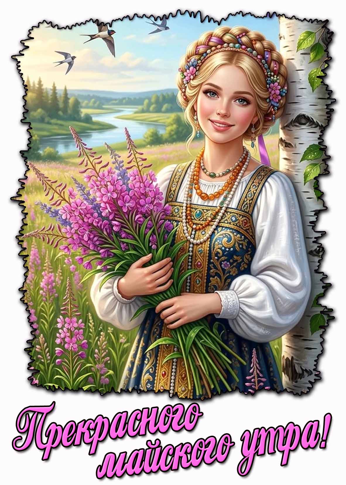 Открытка прекрасного майского утра