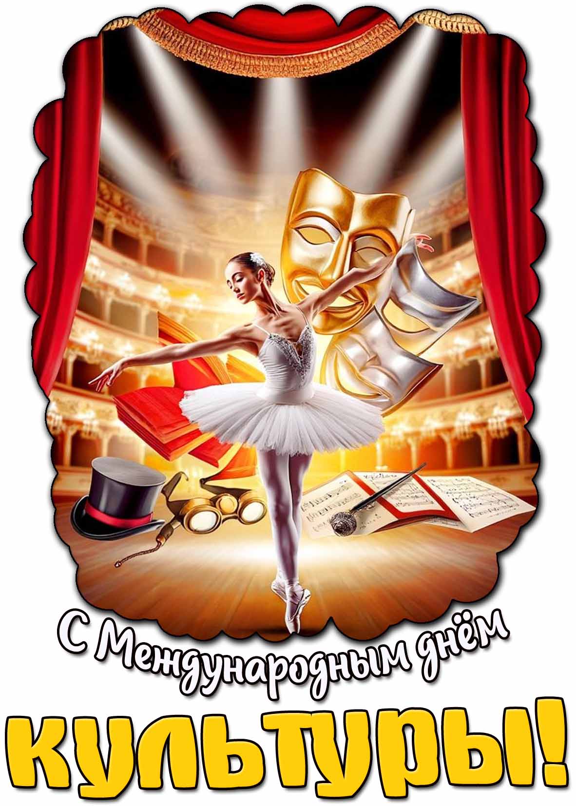 Открытка с Международным днём культуры