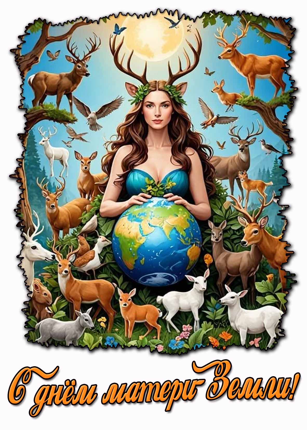 С днём матери-Земли! - красивая открытка