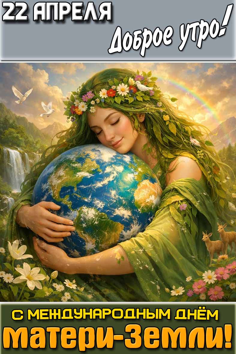 Картинка "22 апреля доброе утро! С Международным днём матери-Земли!"