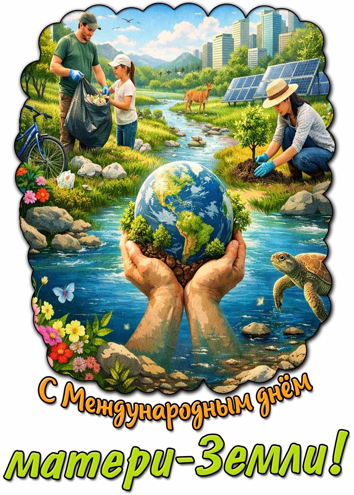 Экологическая открытка с Международным днём матери-Земли