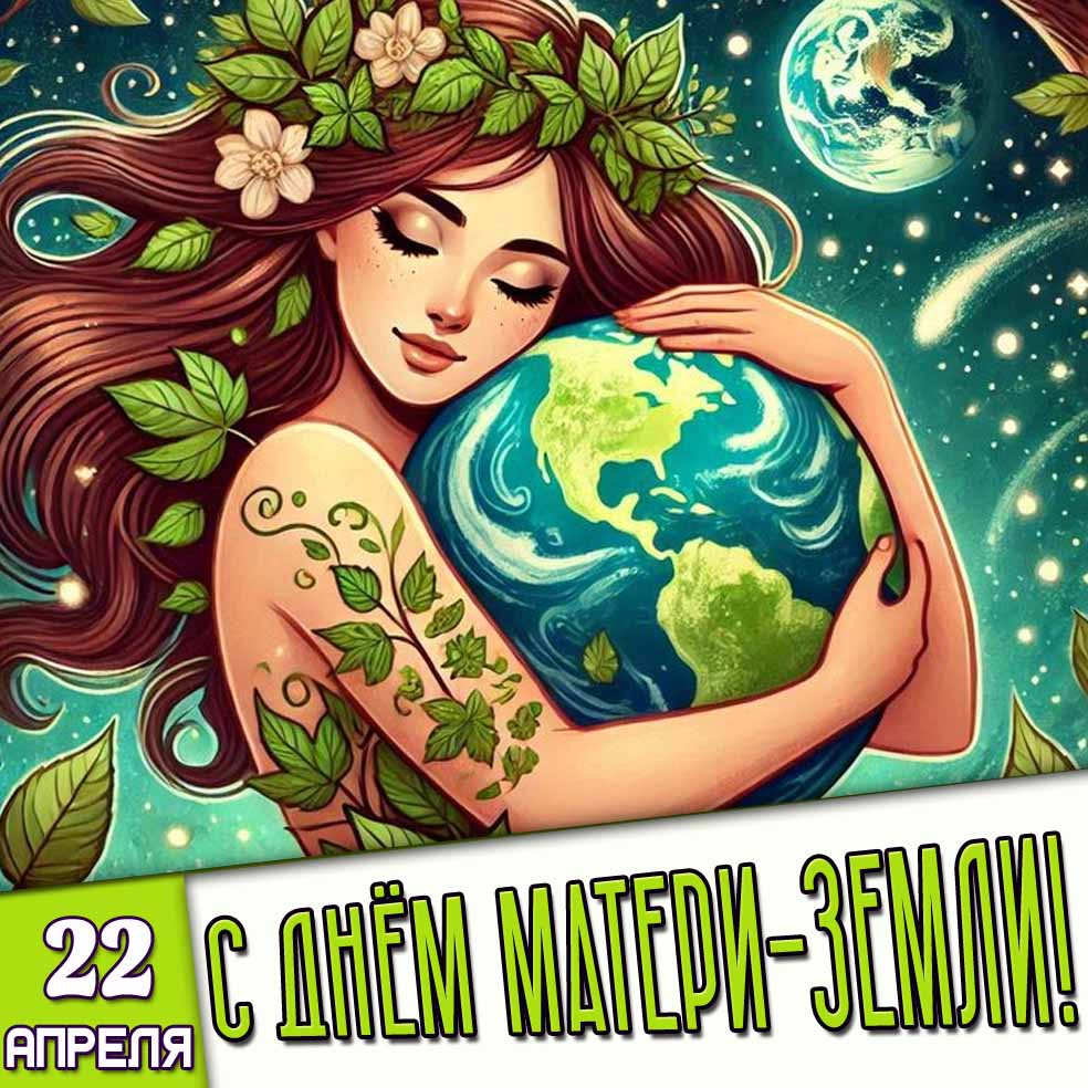 Открытка 22 апреля - с днём матери-Земли!