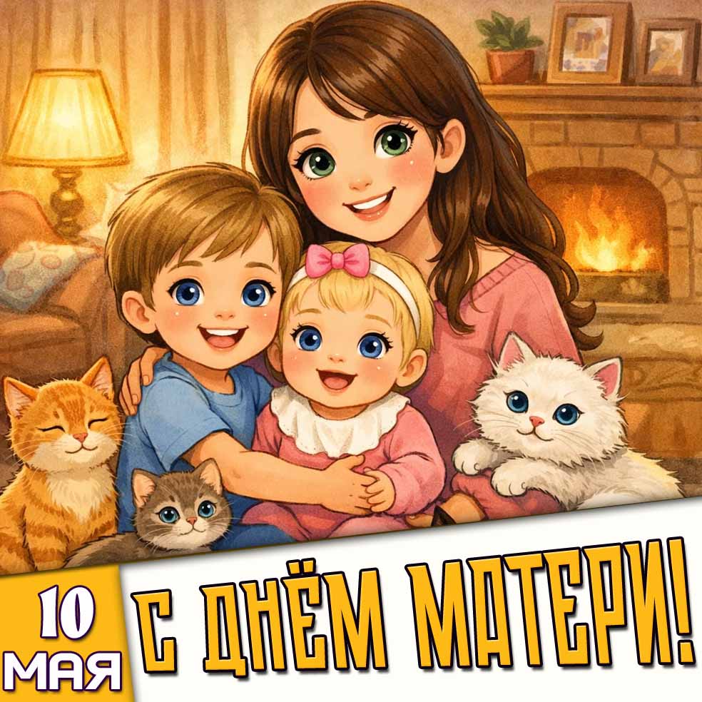 Картинка 10 мая - с днём матери!