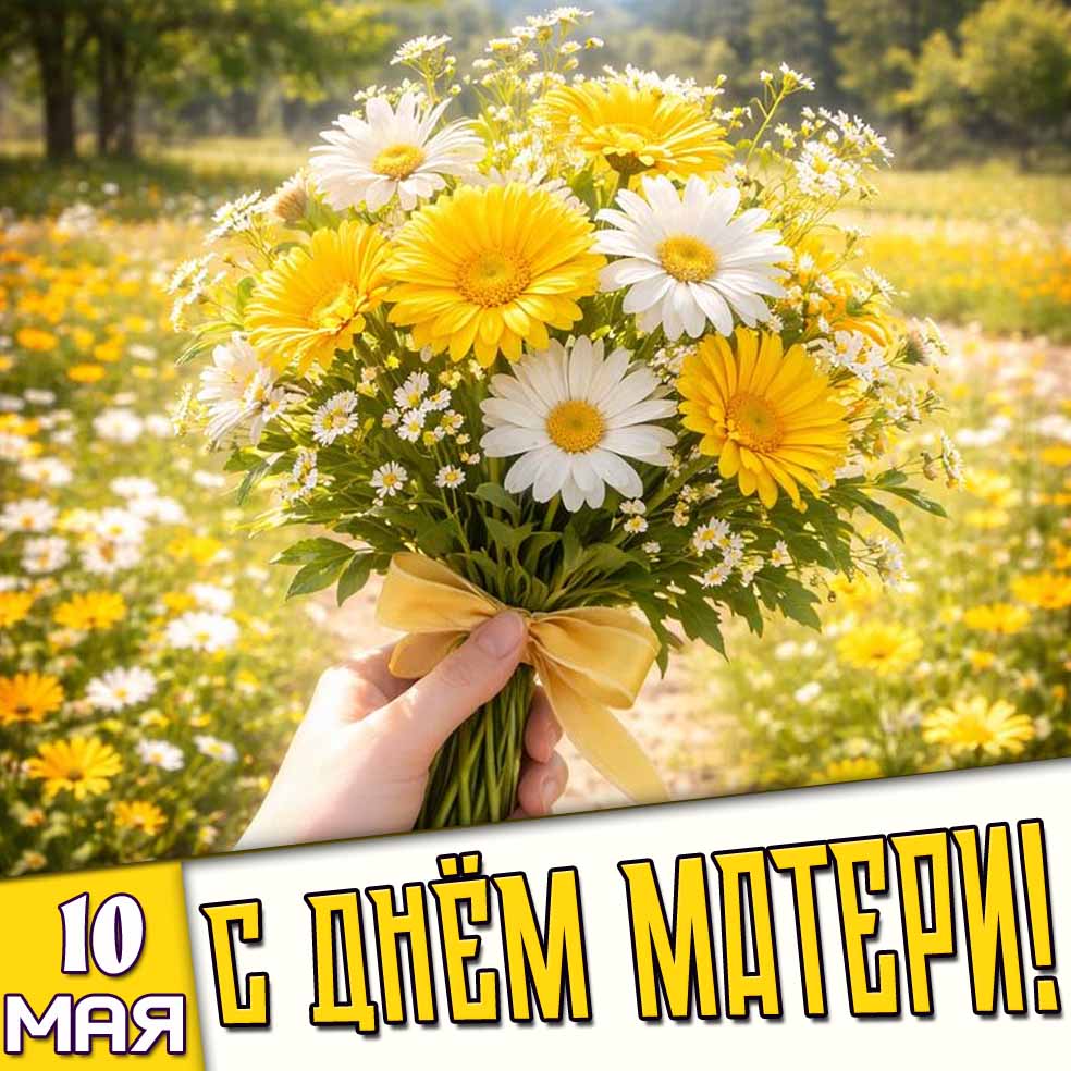 Открытка 10 мая - с днём матери!