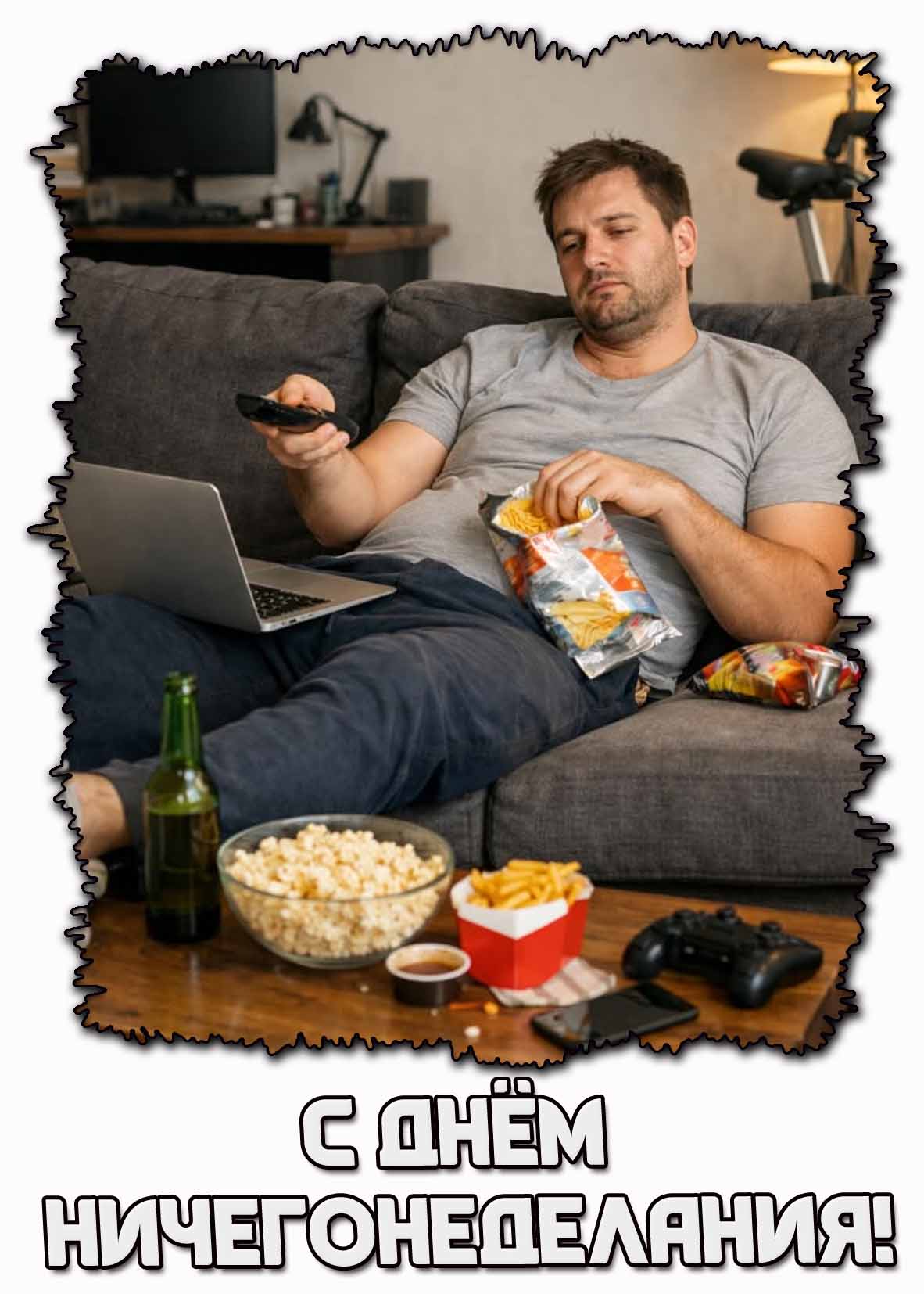 С днём ничегонеделания! - жизненная открытка