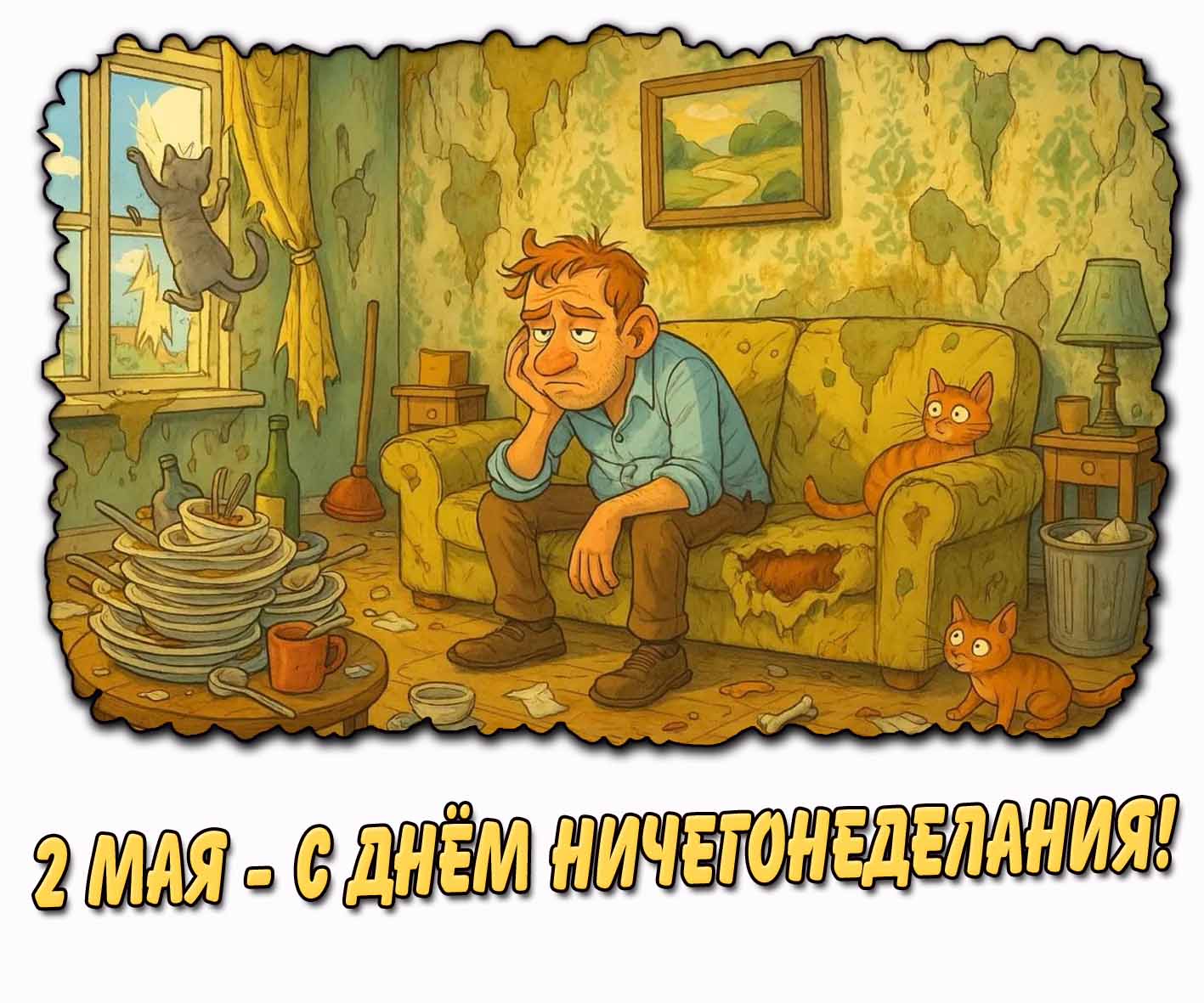 Открытка с днём ничегонеделания