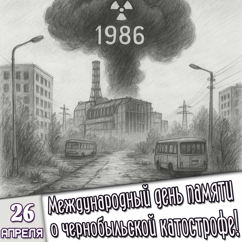 Картинка "26 апреля 1986 года - Международный день памяти о Чернобыльской катастрофе!"