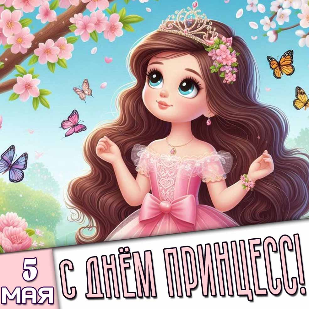 Открытка 5 мая - с днём принцесс!
