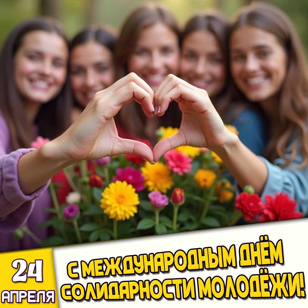 Картинка 24 апреля - С Международным днём солидарности молодёжи!