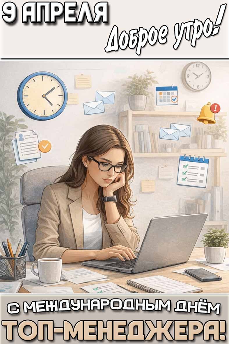 Картинка "9 апреля доброе утро! С Международным днём топ-менеджера!"