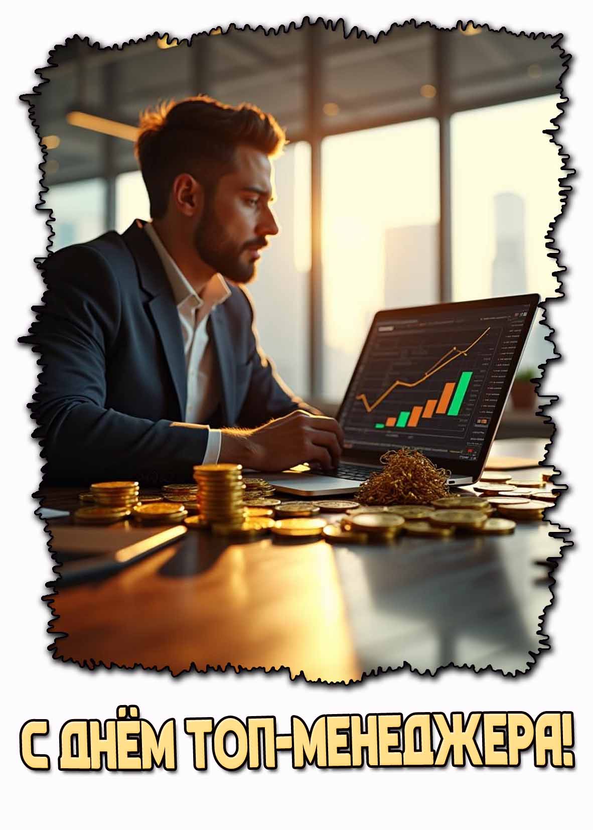 Открытка с днём топ-менеджера