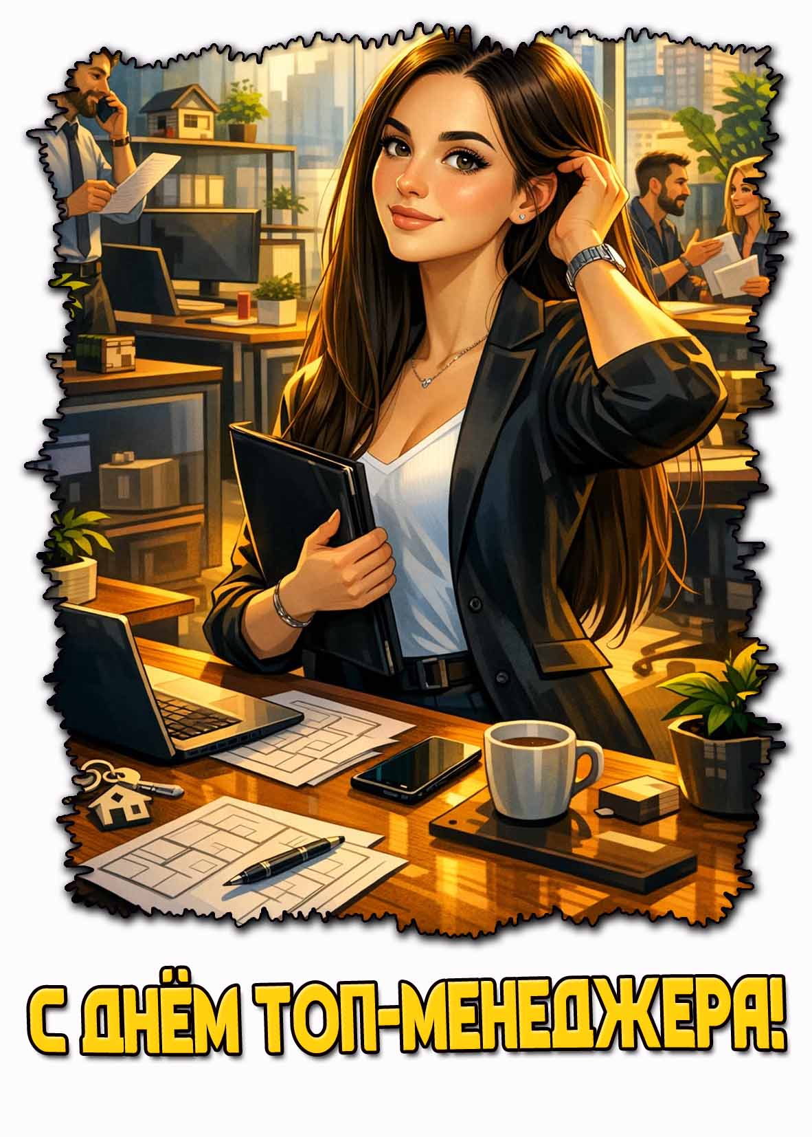 С днём топ-менеджера! - картинка для женщины