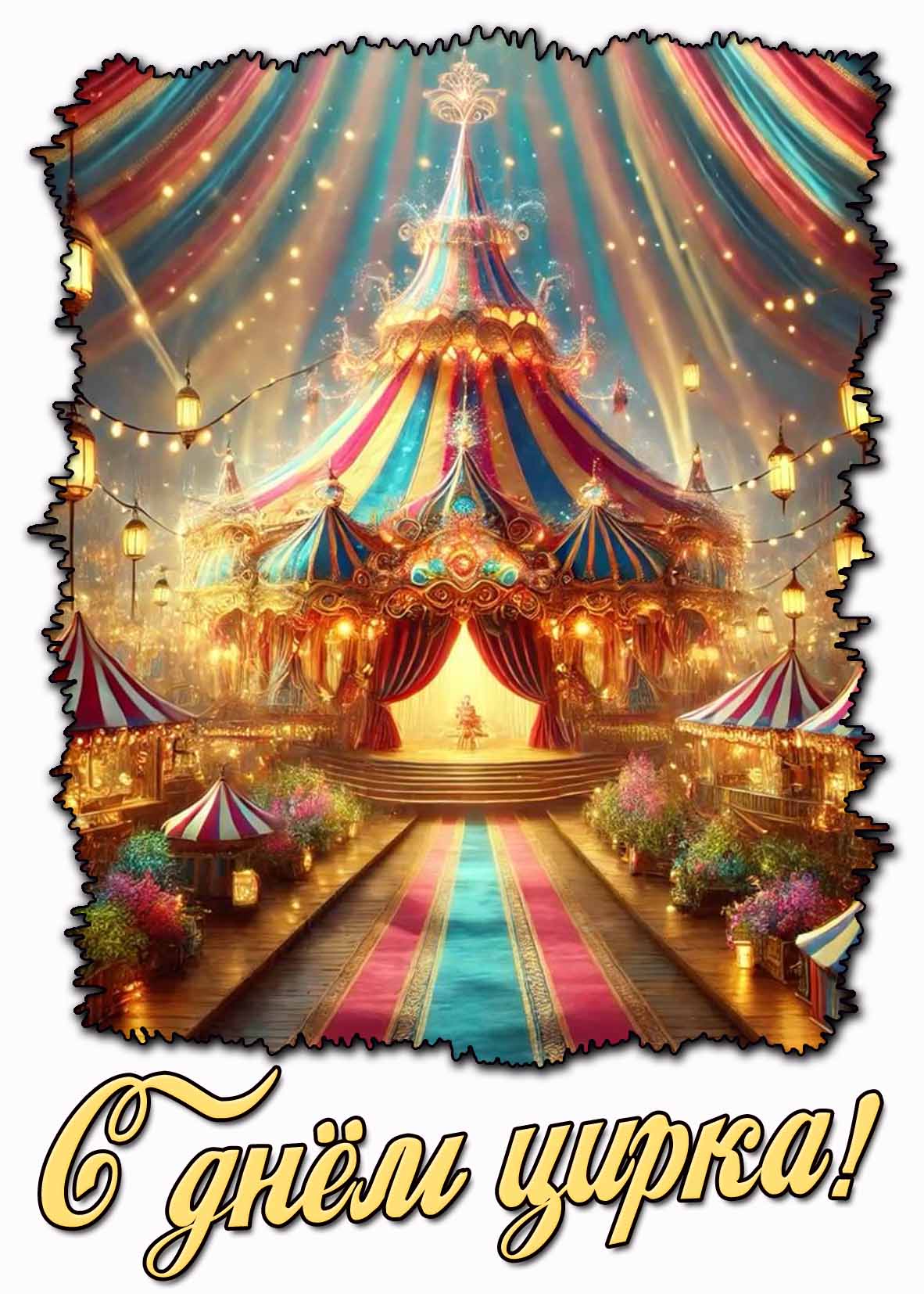 С днём цирка! - красивая открытка