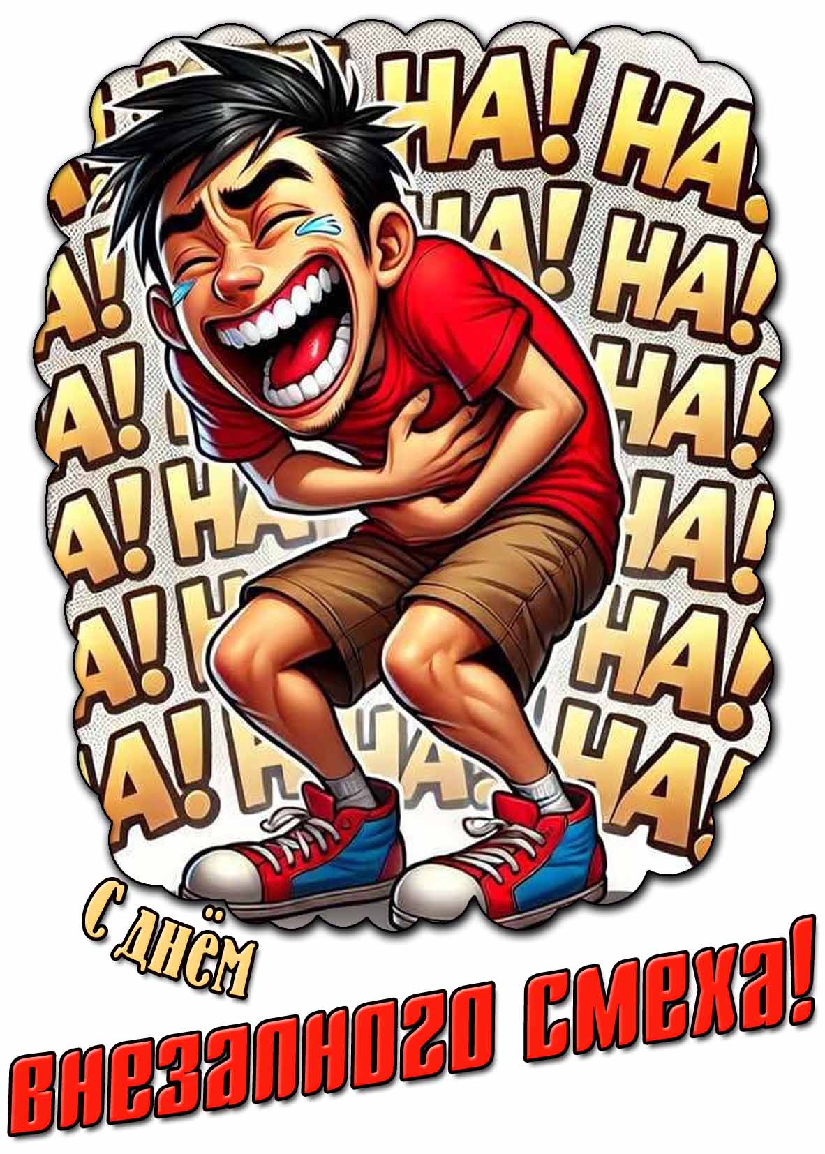 Открытка с днём внезапного смеха