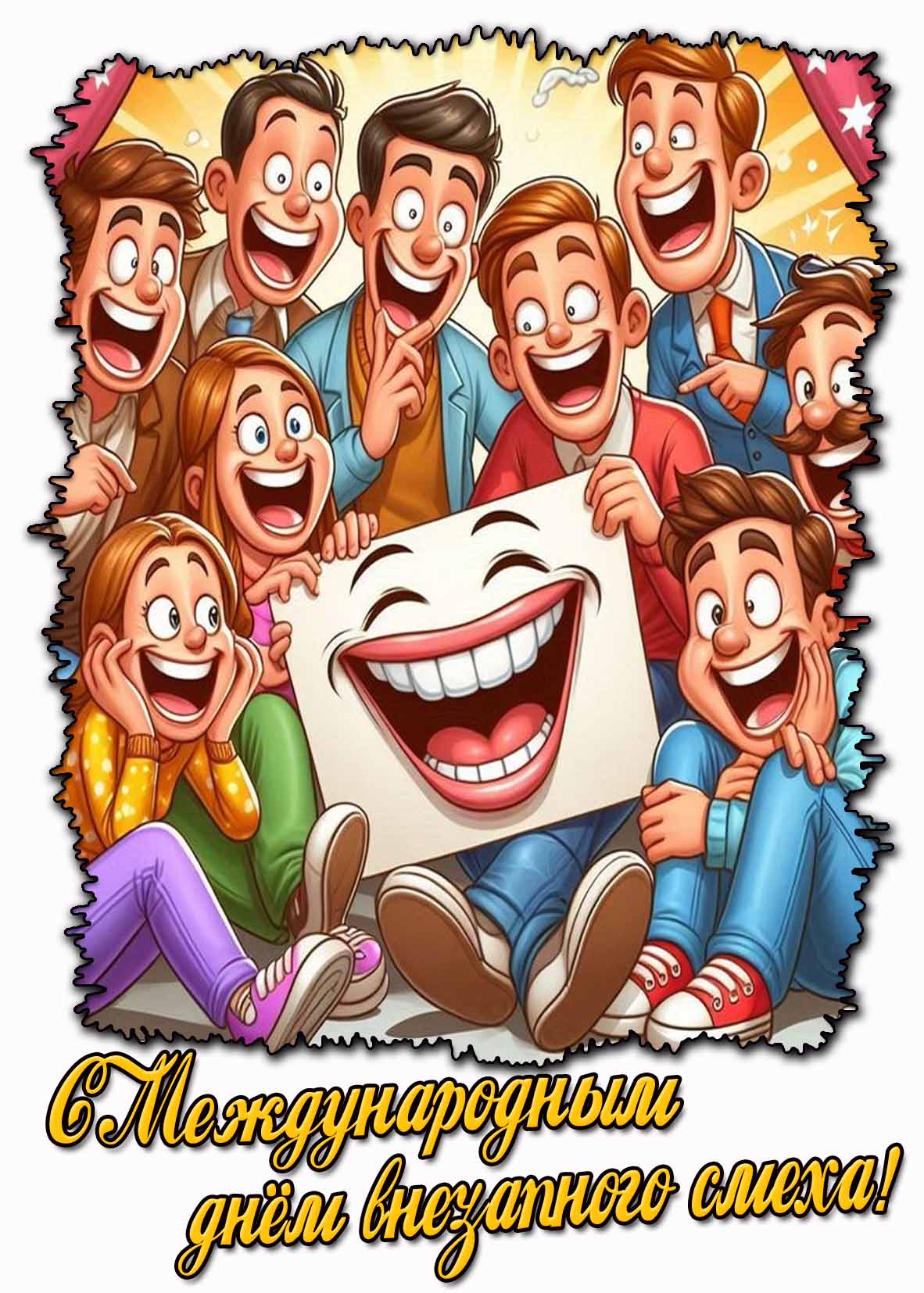 Картинка с Международным днём внезапного смеха