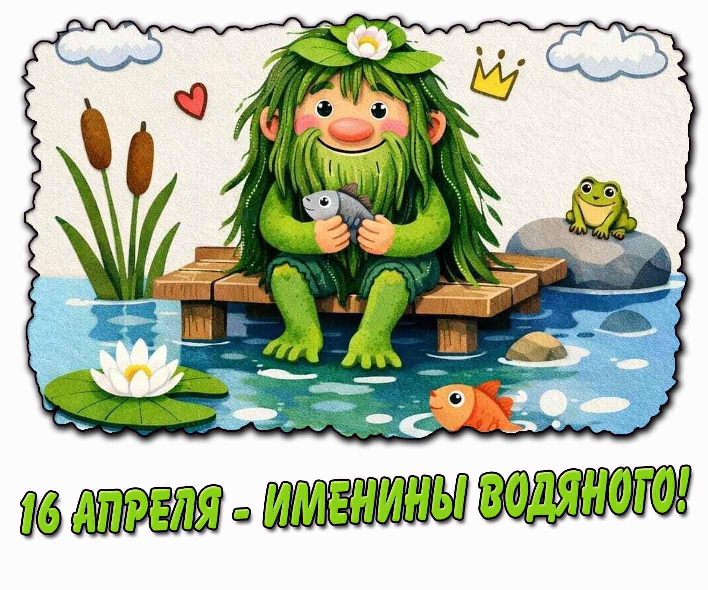Картинка 16 апреля - именины водяного!