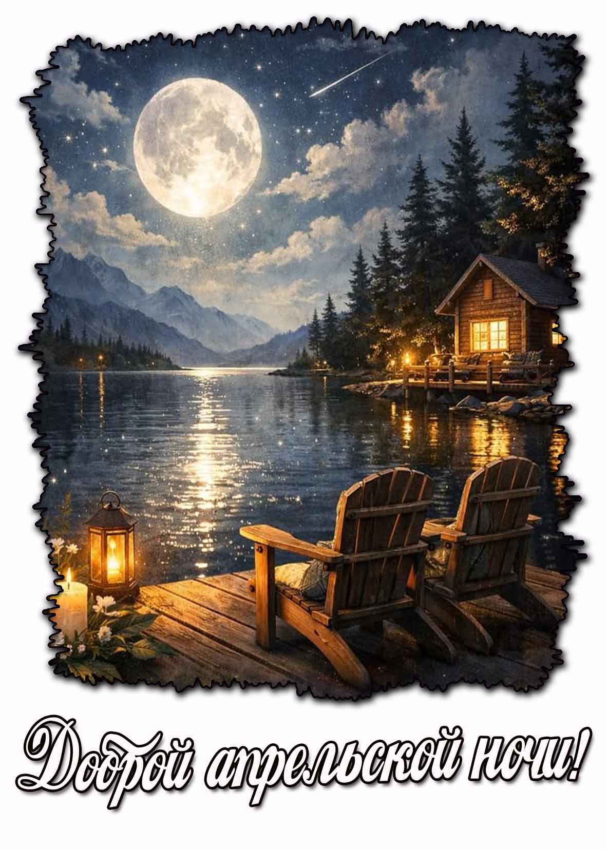 Красивая картинка доброй апрельской ночи