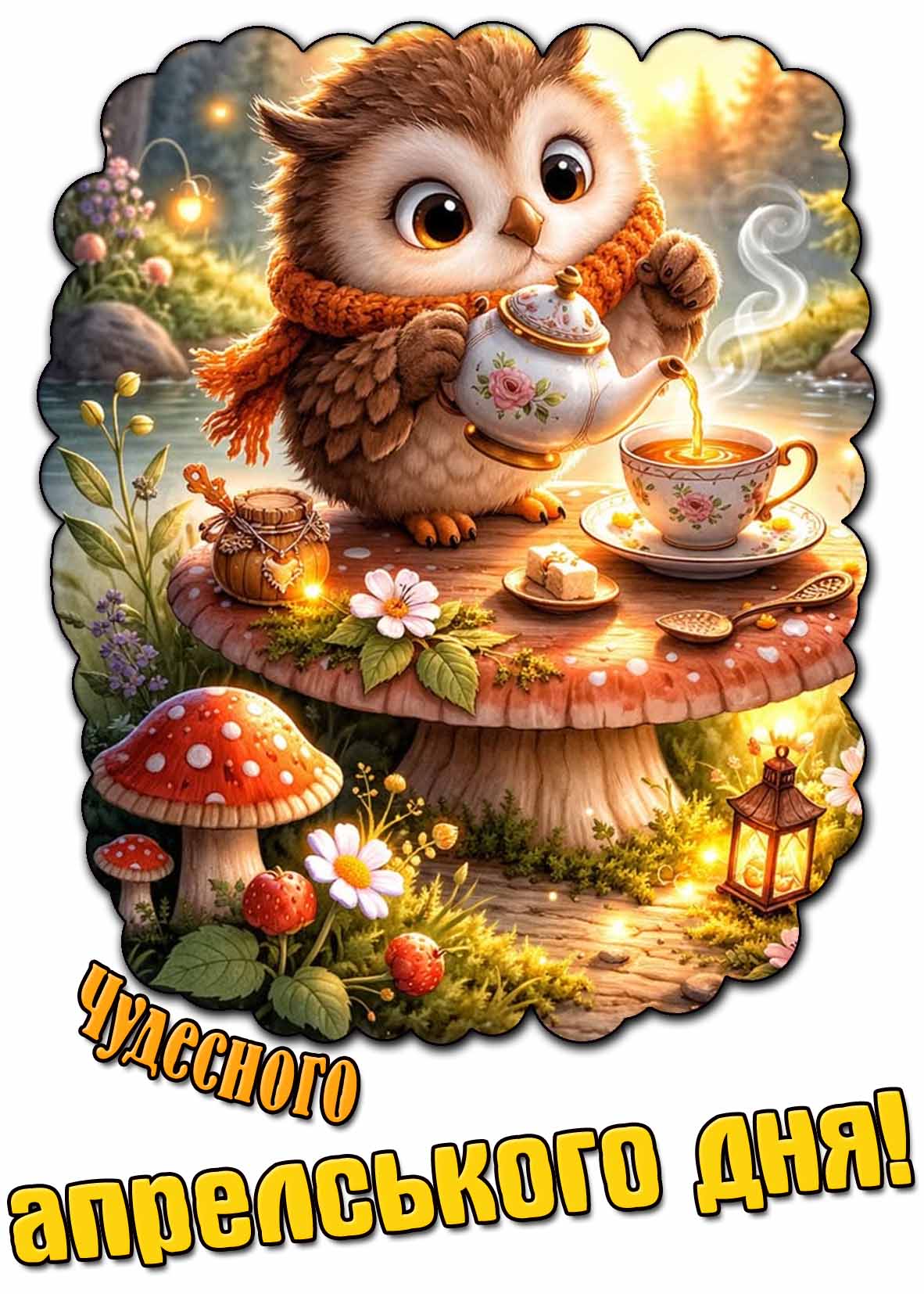 Открытка чудесного апрельского дня