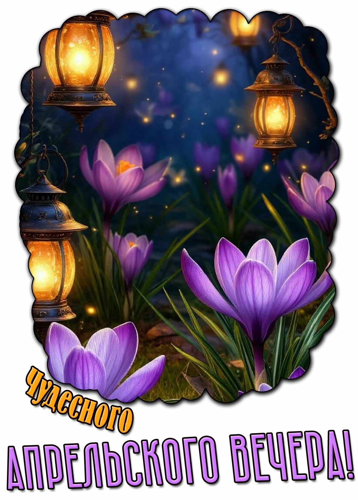 Открытка чудесного апрельского