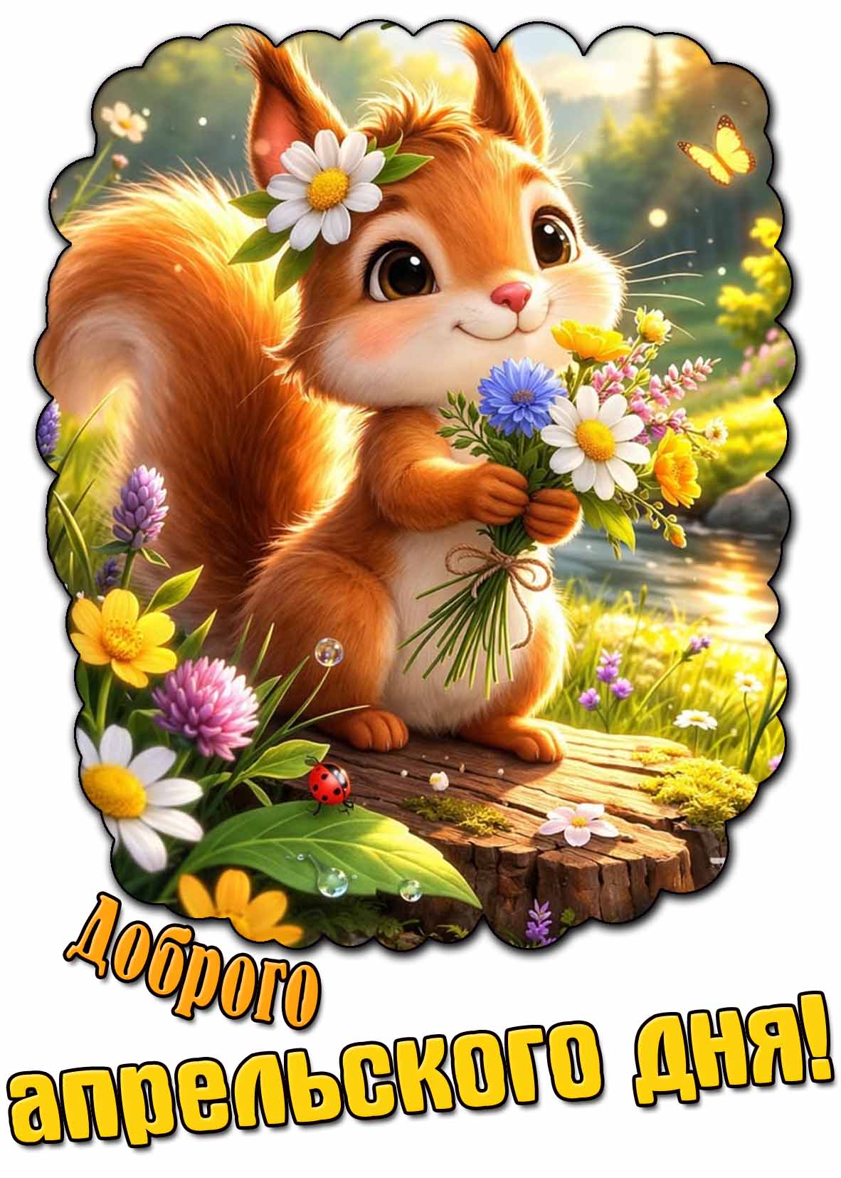Красивая открытка доброго апрельского дня