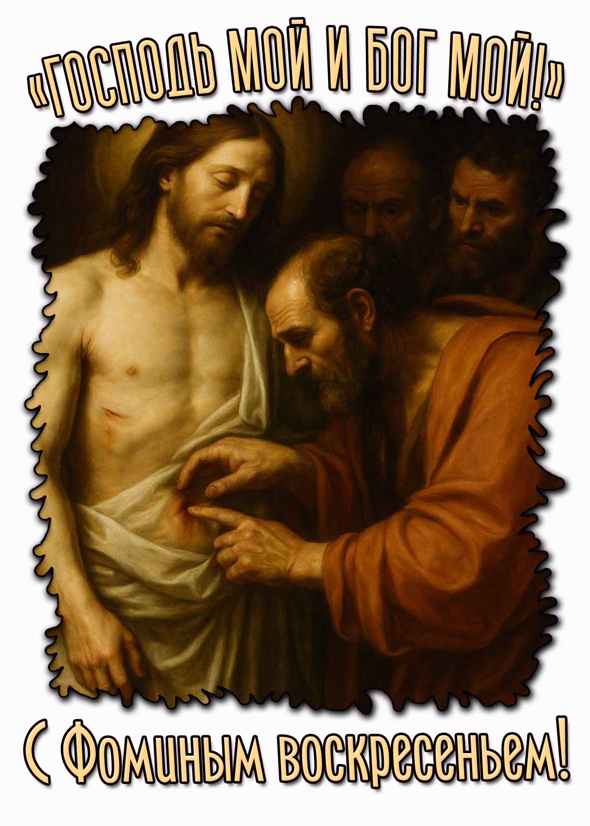Открытка "Господь мой и Бог мой! С Фоминым воскресеньем!"