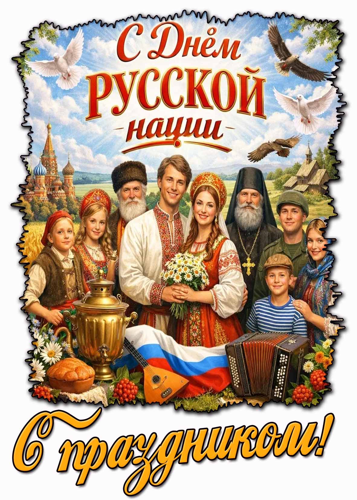 Открытка "С днём русской нации! С праздником!"