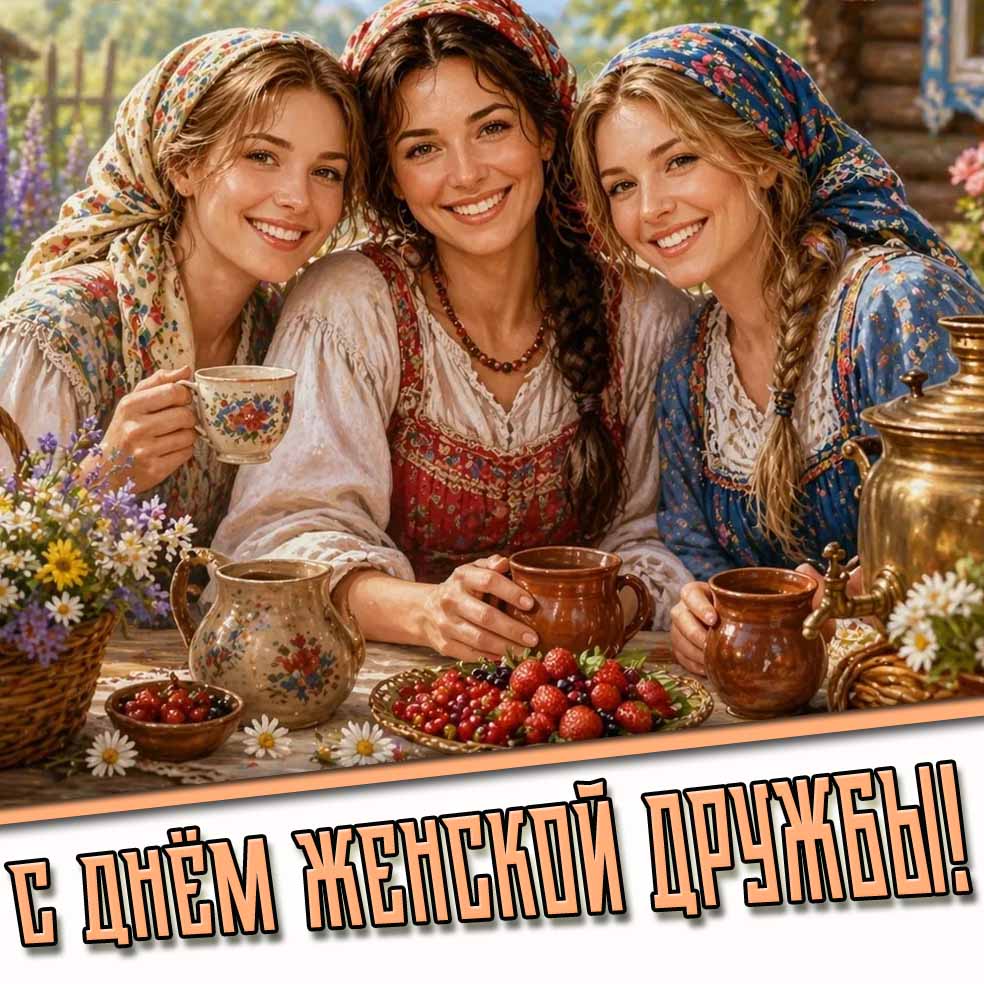 С днём женской дружбы! - открытка для подруг