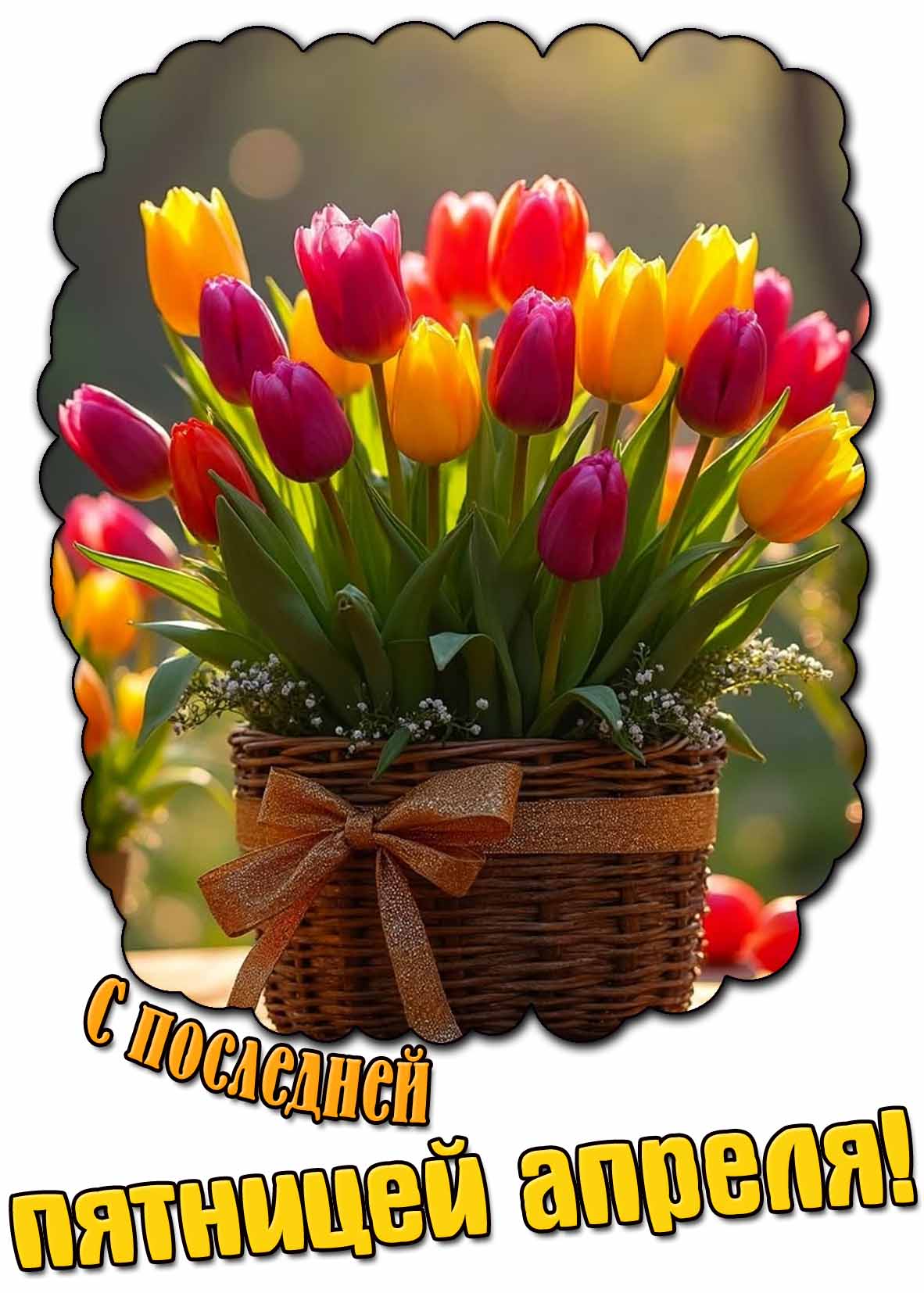 Открытка с последней пятницей апреля