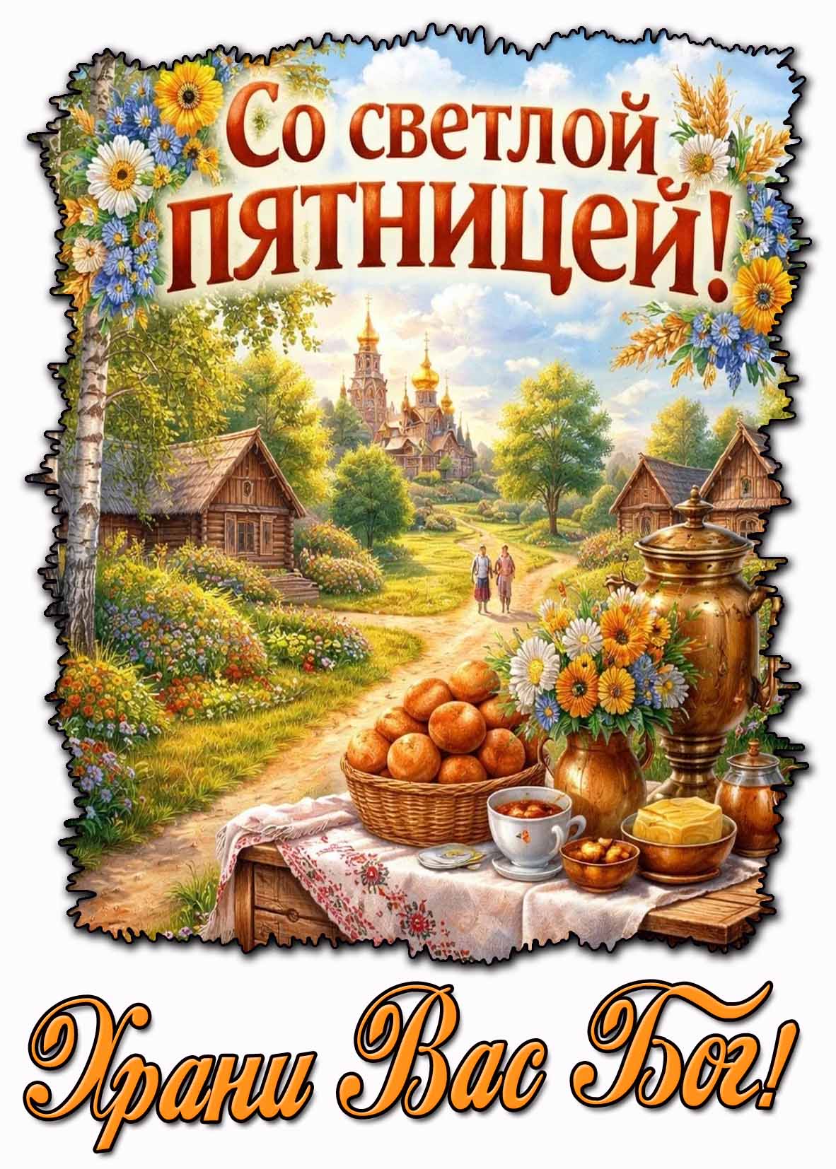 Открытка "Со Светлой пятницей! Храни Вас Бог!"