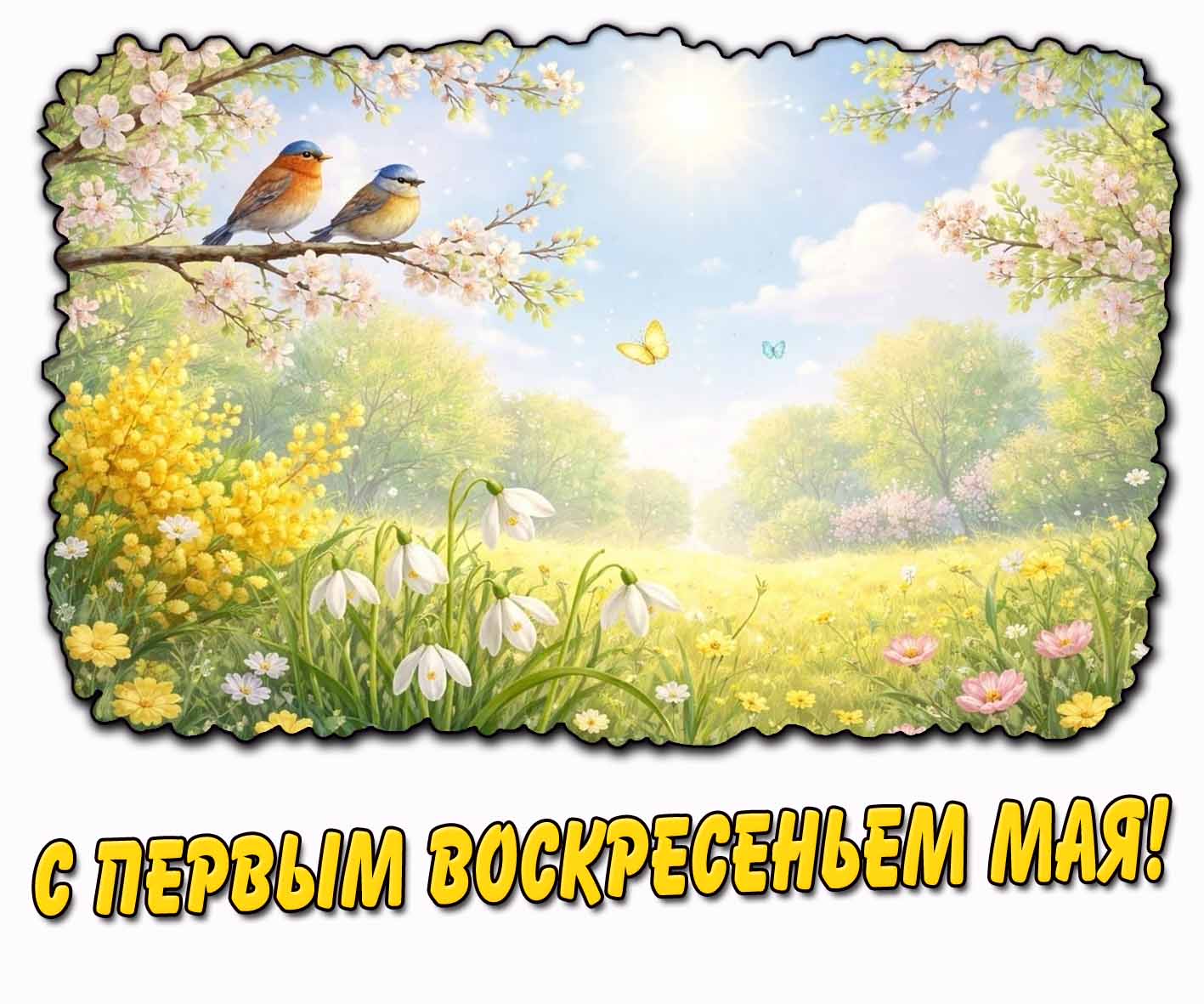 С первым воскресеньем Мая! - весенняя картинка