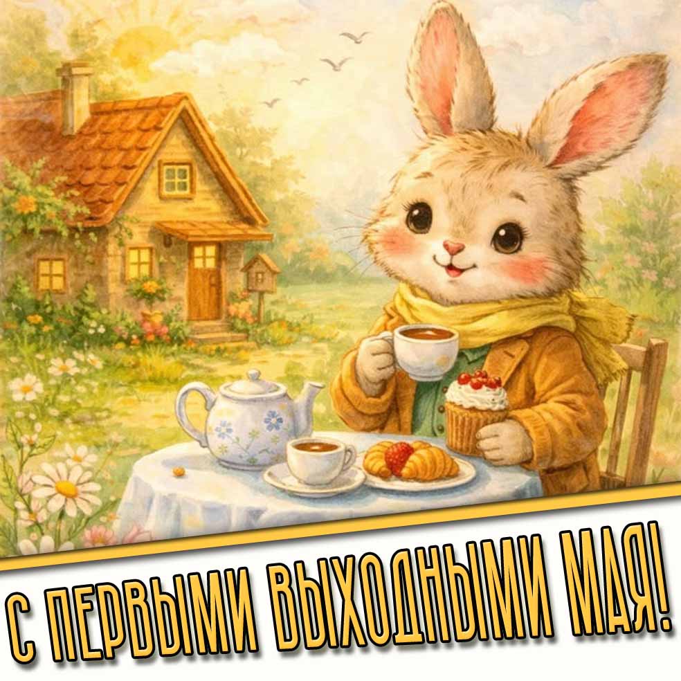 Картинка с первыми выходными Мая