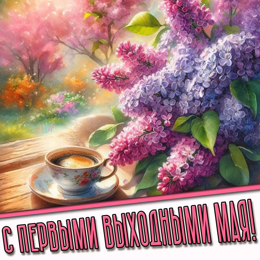 Открытка с первыми выходными мая