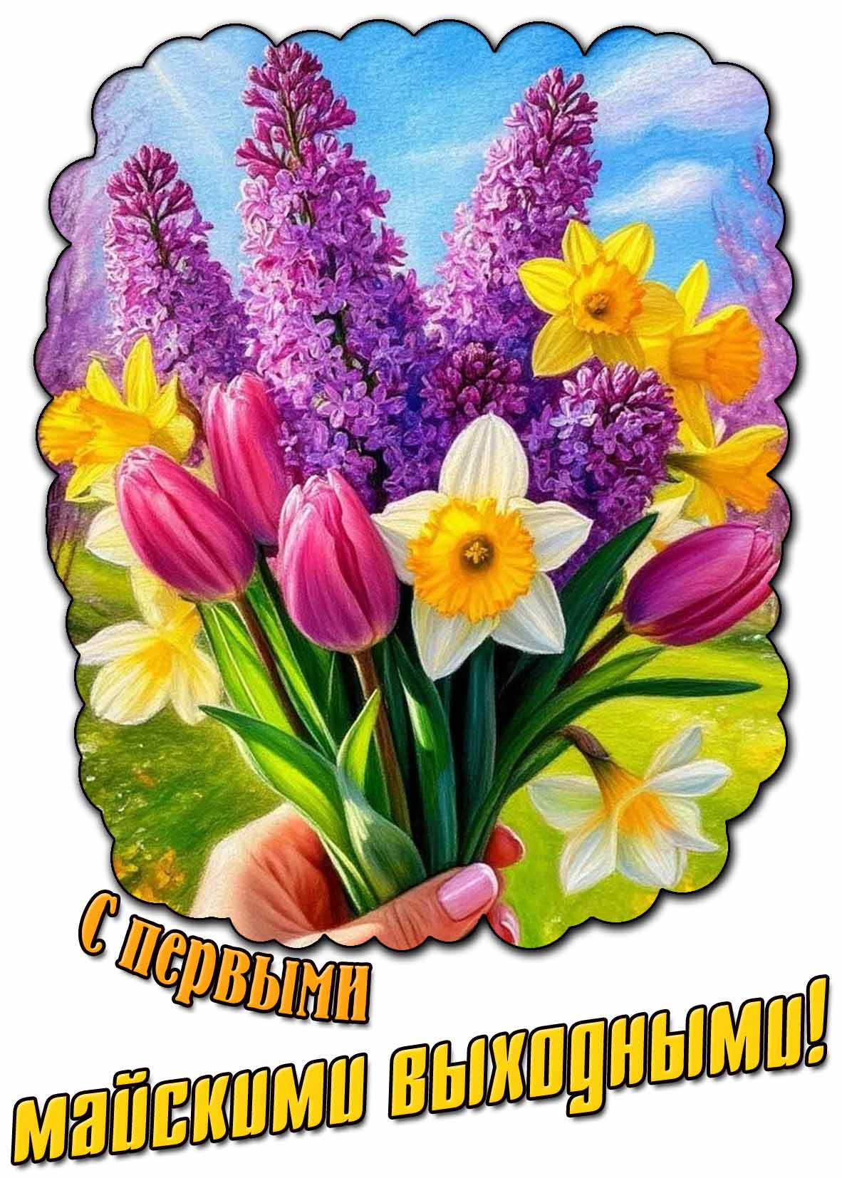 Открытка с первыми майскими выходными